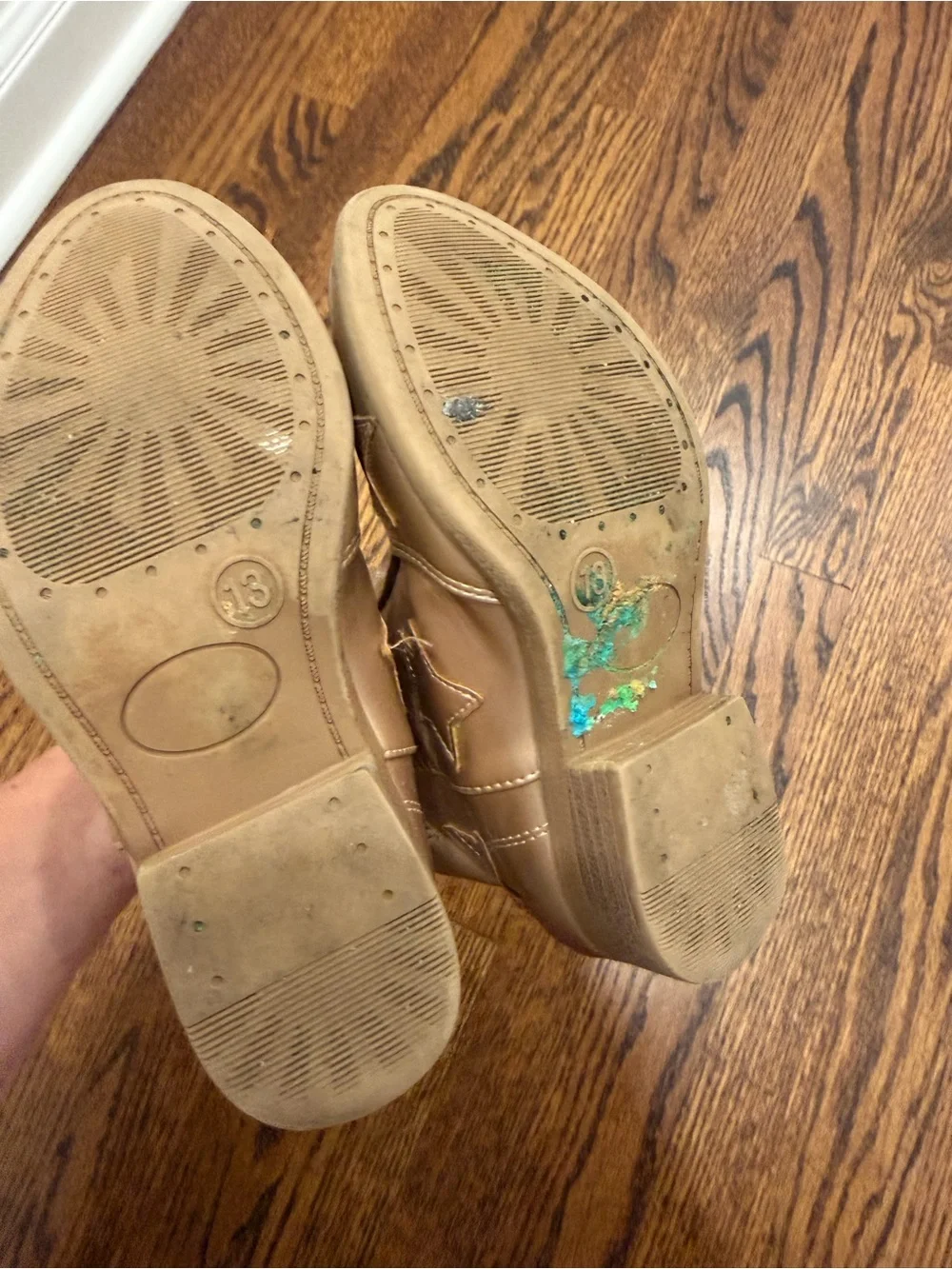 Gold Star Cutout Western Boots